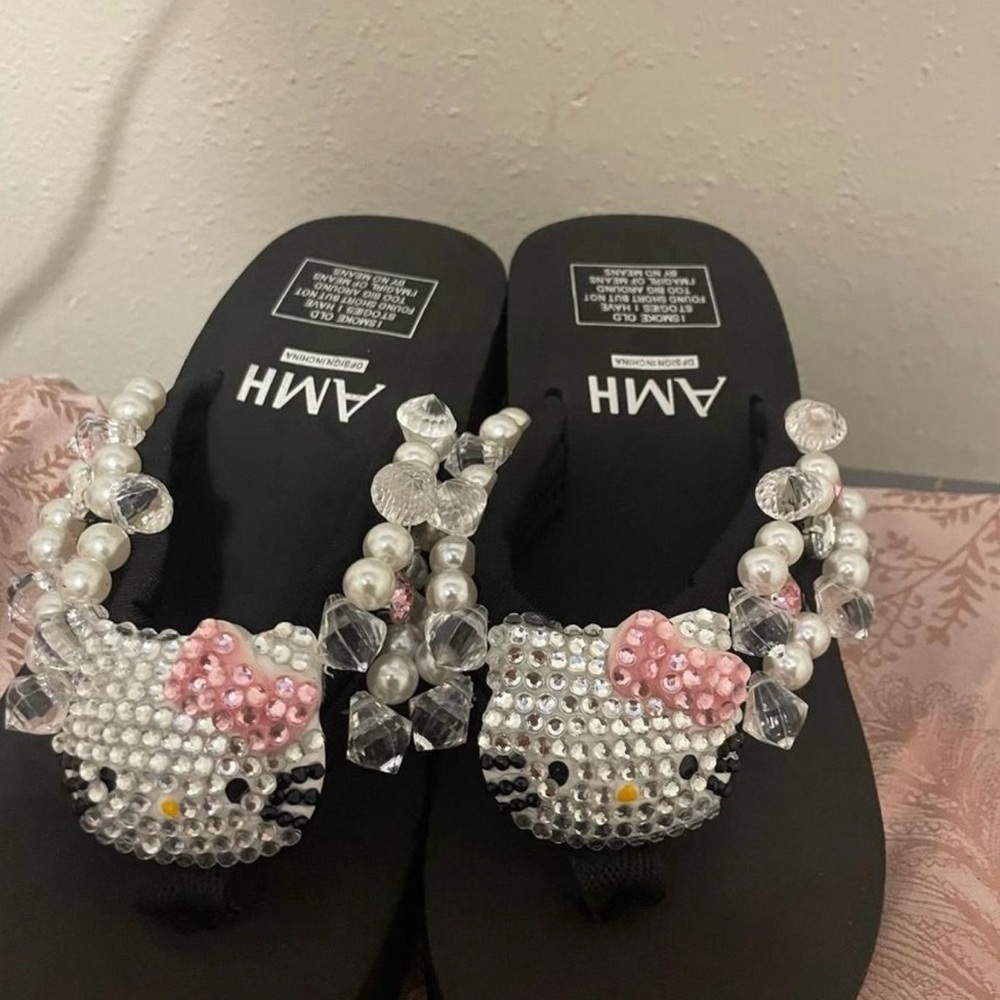 Hello Kitty Black and Pink Ankle Booties